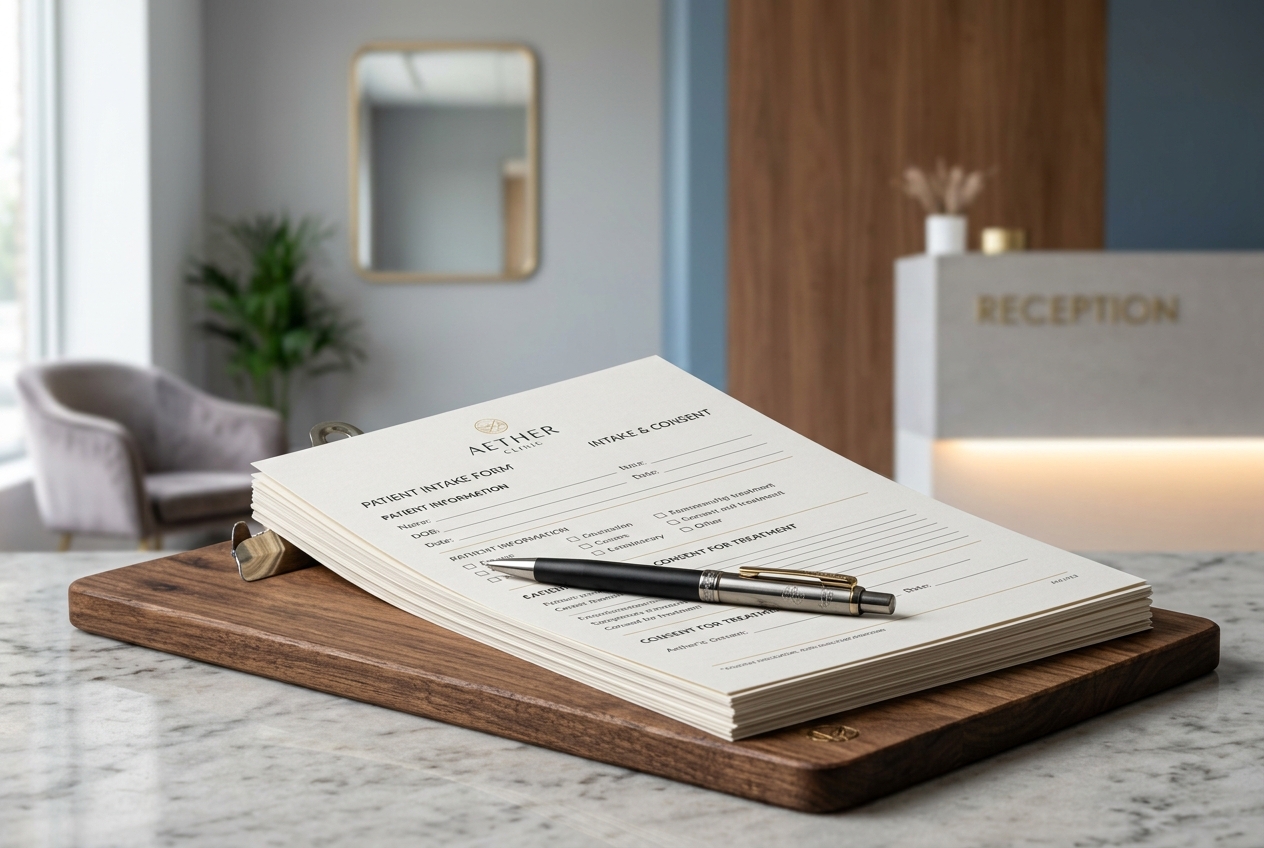 Premium Clinical Consent Form Mockup